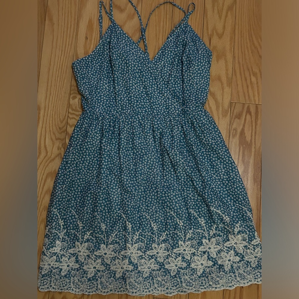 Blue floral sundress